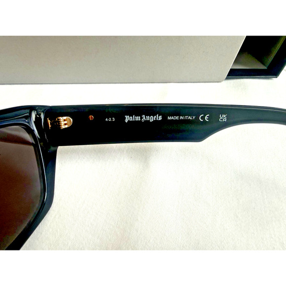 NEW PALM ANGELS HINKLEY PERI034 BLACK GREY AUTHENTIC FRAMES SUNGLASSES 51-19 main image 6